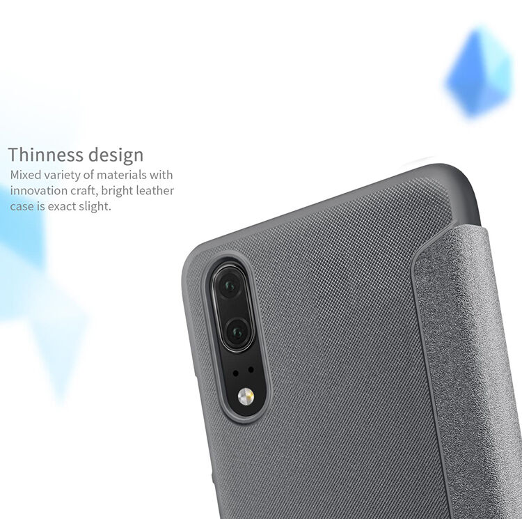Nillkin Sparkle flipové pouzdro pro Huawei P20 - šedé