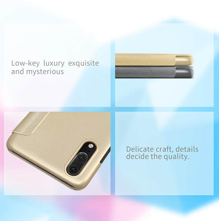 Nillkin Sparkle flipové pouzdro pro Huawei P20 - šedé
