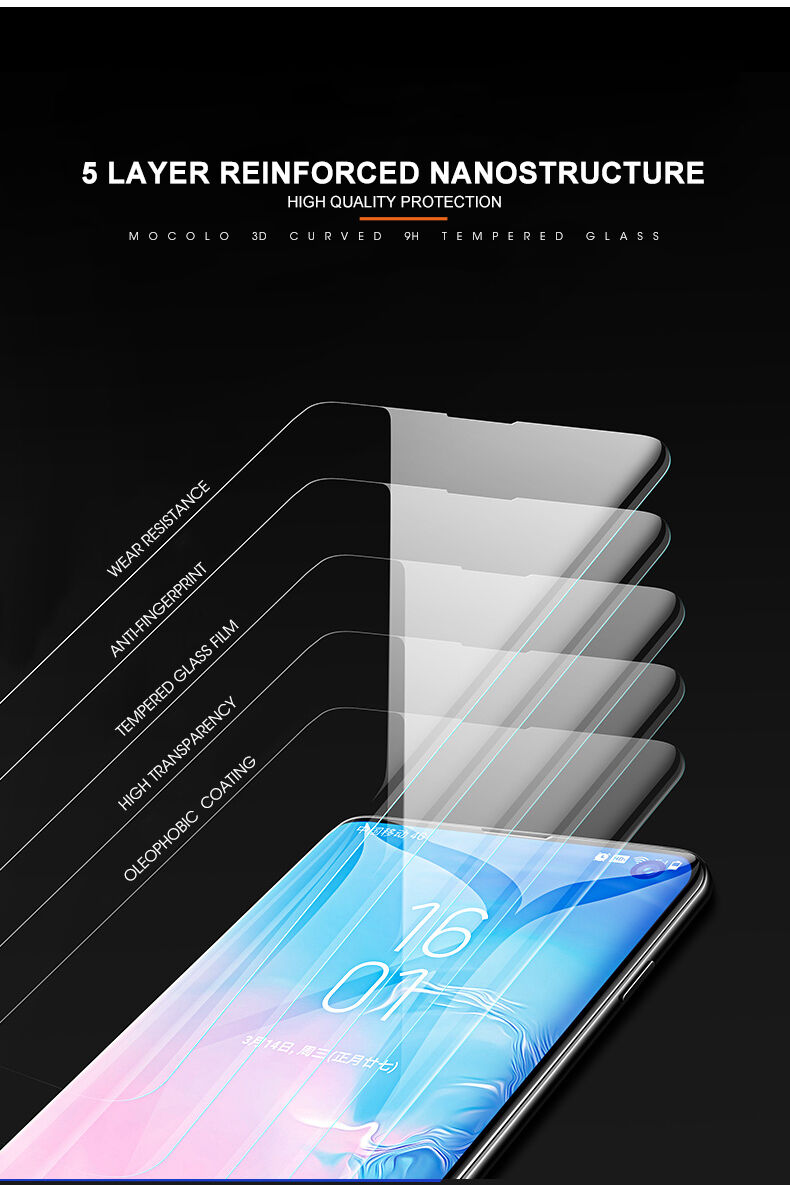 Mocolo Tvrzené sklo 3D pro Samsung Galaxy S10 - čiré