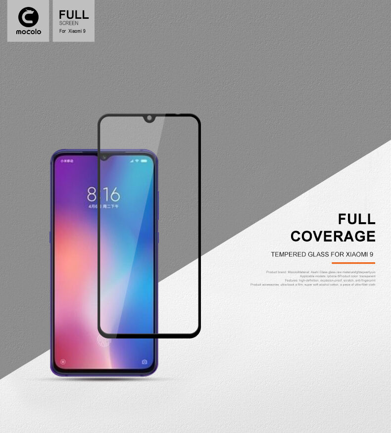 Mocolo Tvrzené sklo 3D pro Xiaomi Mi 9 - černé