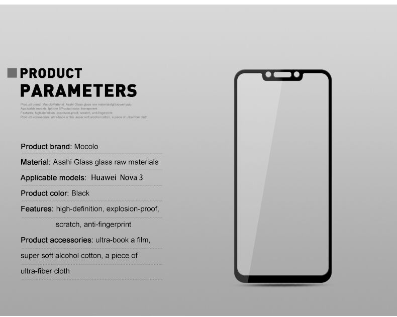 Mocolo Tvrzené sklo 3D pro Huawei Nova 3i - bílé