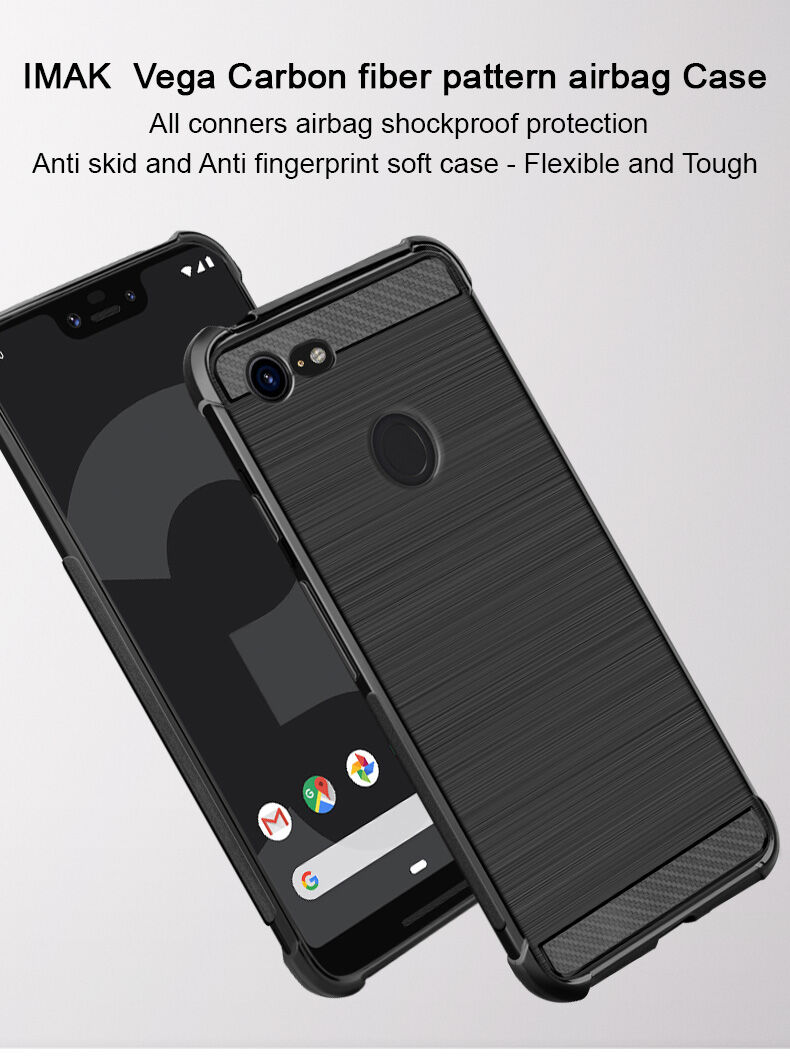 Imak Vega plastový kryt s broušenou texturou pro Google Pixel 3XL - černý