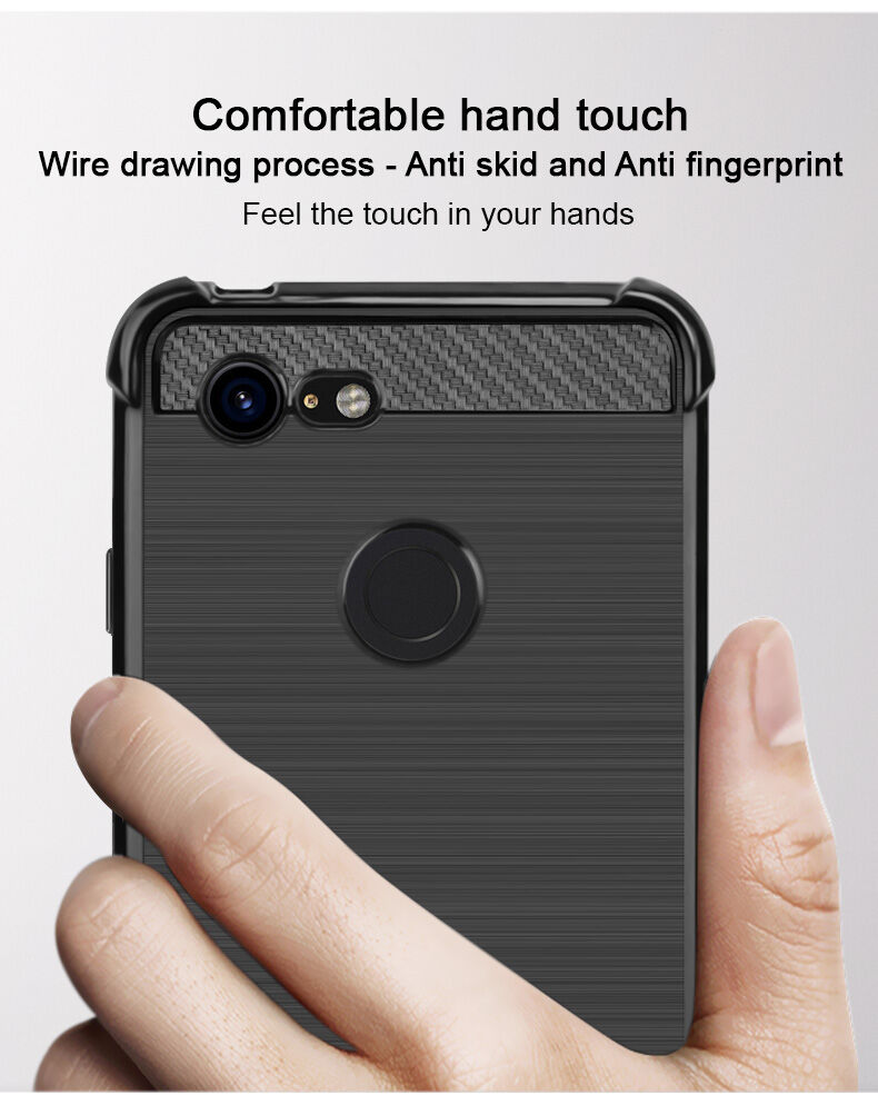 Imak Vega plastový kryt s broušenou texturou pro Google Pixel 3XL - černý