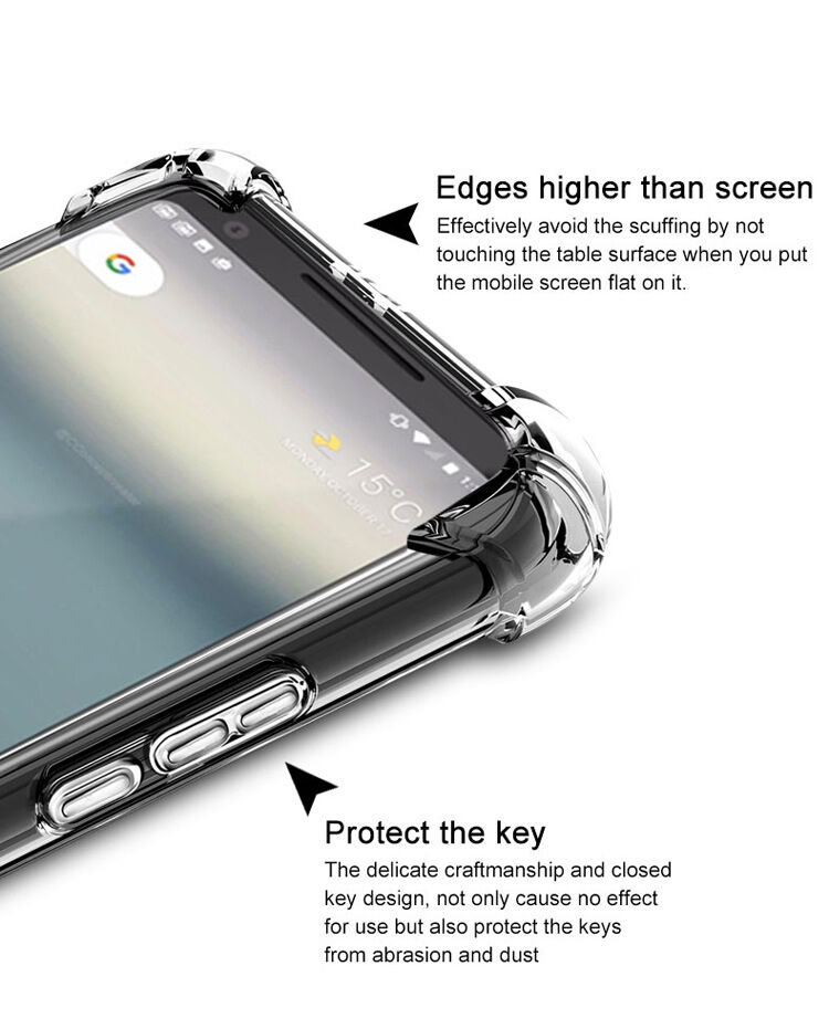 Imak nárazuvzdorný kryt pro Google Pixel 2 - transparentní