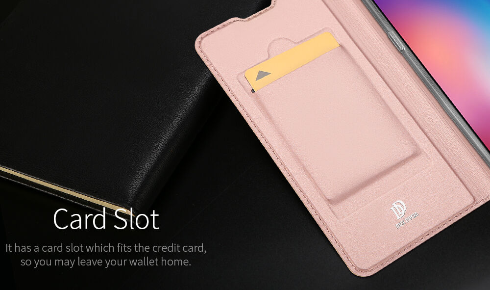 Dux Ducis Skin Pro kožené pouzdro pro Xiaomi Mi 9 - růžovozlaté