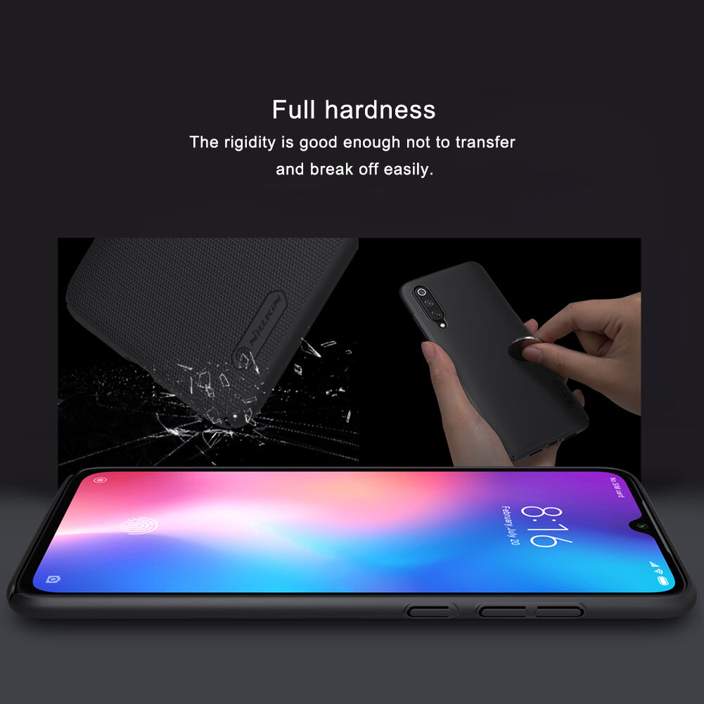 Nillkin drážkovaný kryt z tvrdého plastu pro Xiaomi Mi 9 - černý