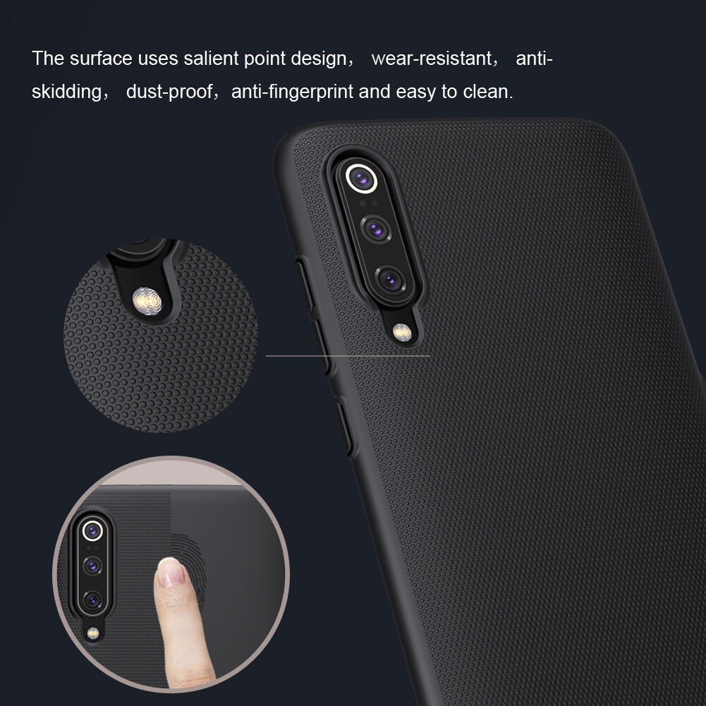 Nillkin drážkovaný kryt z tvrdého plastu pro Xiaomi Mi 9 - černý