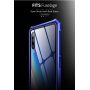 Kryt s kovovým rámečkem a tvrzeným sklem pro Xiaomi Mi 9 - modrý