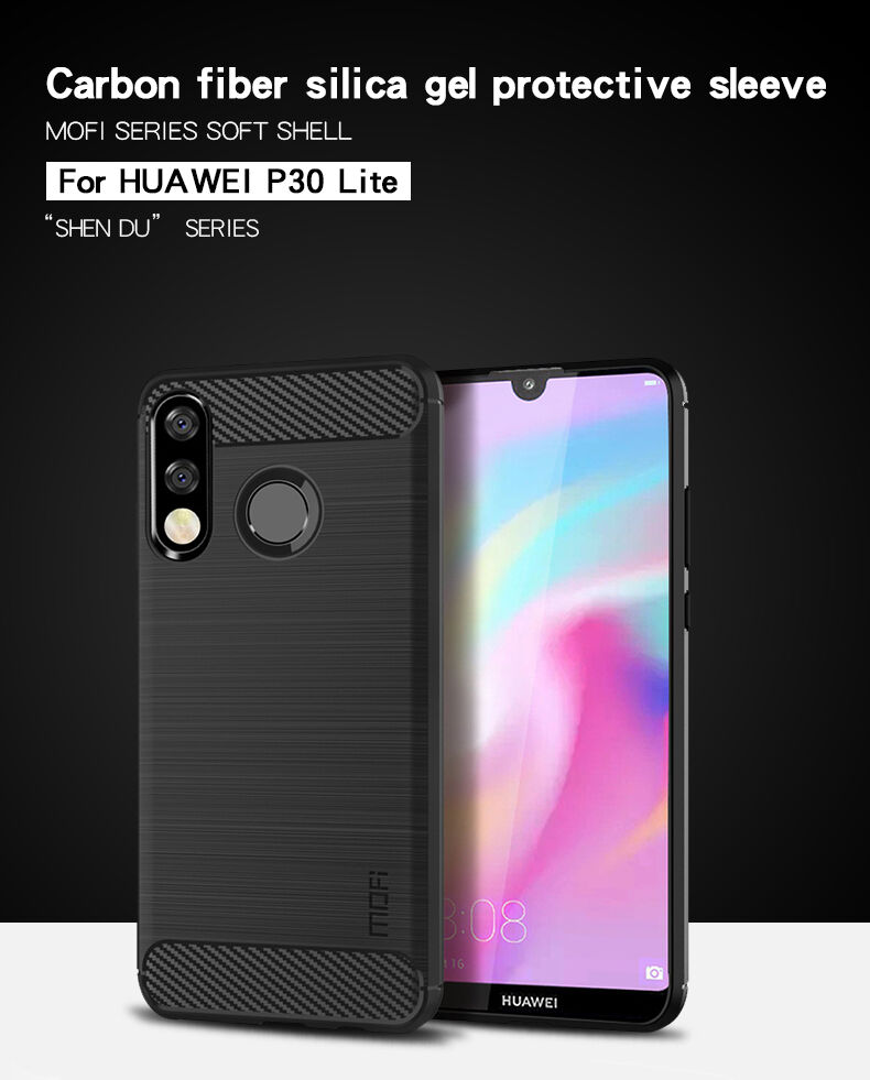 Mofi kryt s broušenou texturou pro Huawei P30 Lite - černý