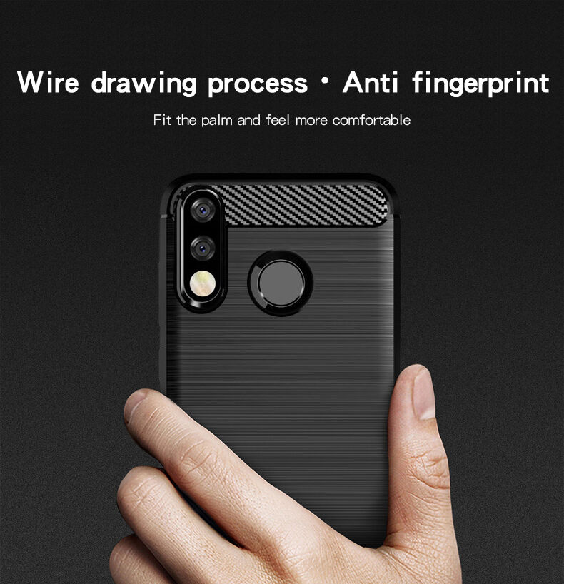Mofi kryt s broušenou texturou pro Huawei P30 Lite - černý