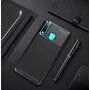 Plastový kryt s texturou karbonu pro Huawei P30 Lite - černý