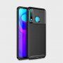 Plastový kryt s texturou karbonu pro Huawei P30 Lite - černý