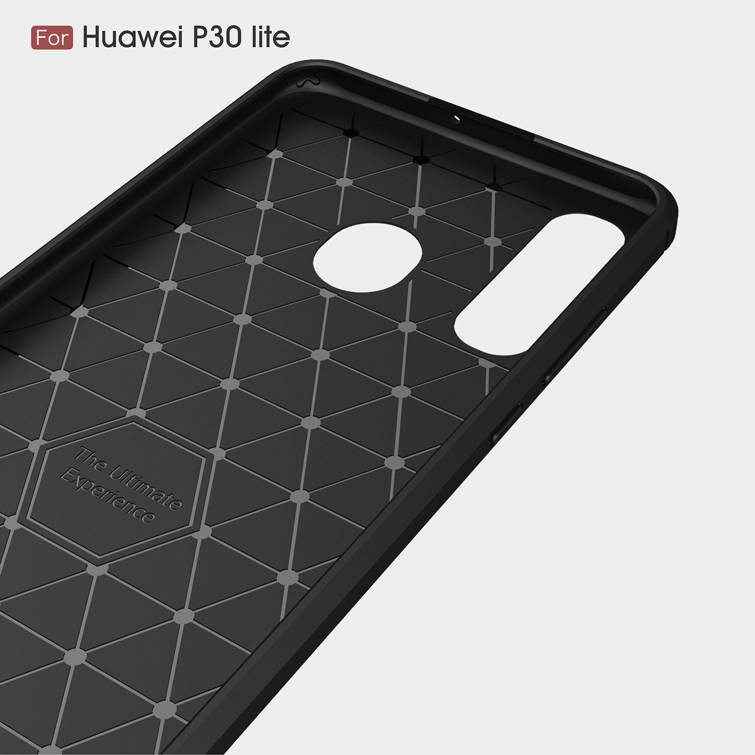 Plastový kryt s broušenou texturou pro Huawei P30 Lite - černý