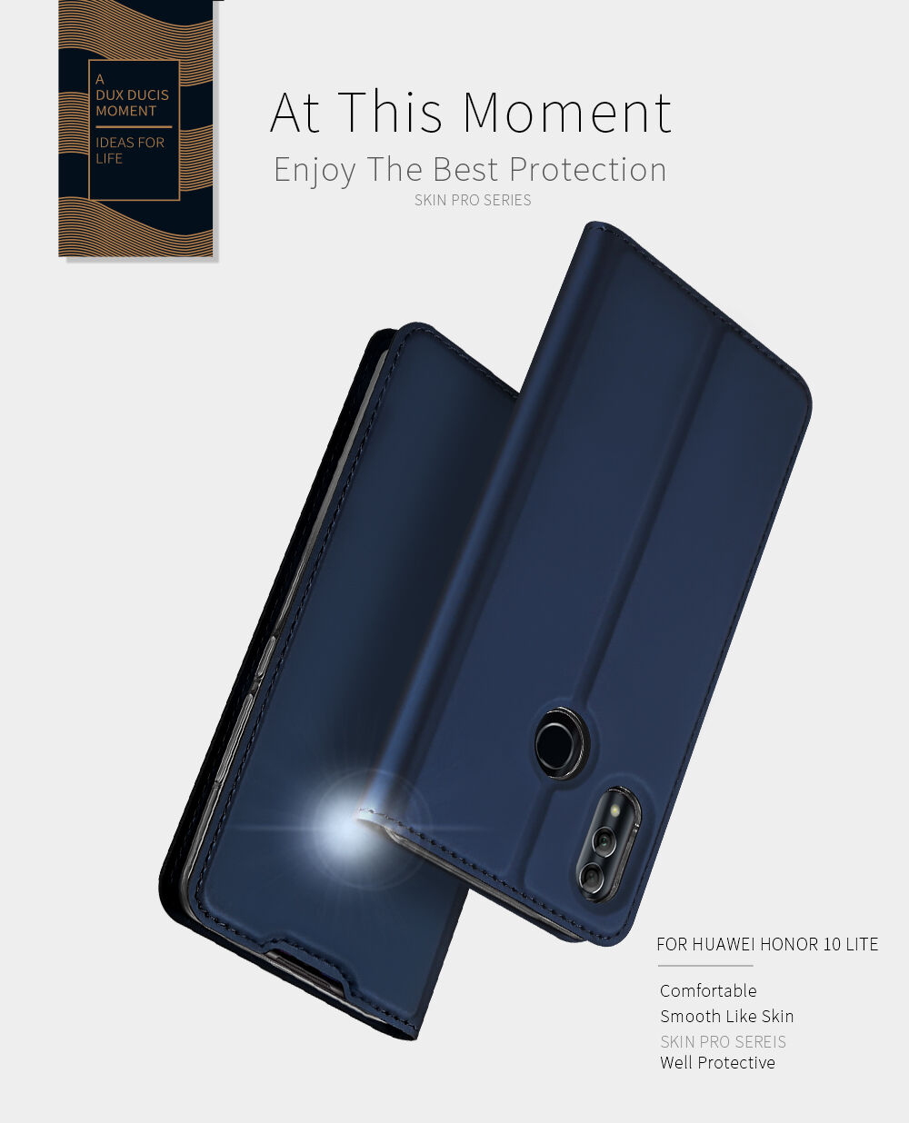 Dux Ducis Skin Pro flipové pouzdro pro Honor 10 Lite - růžovozlaté