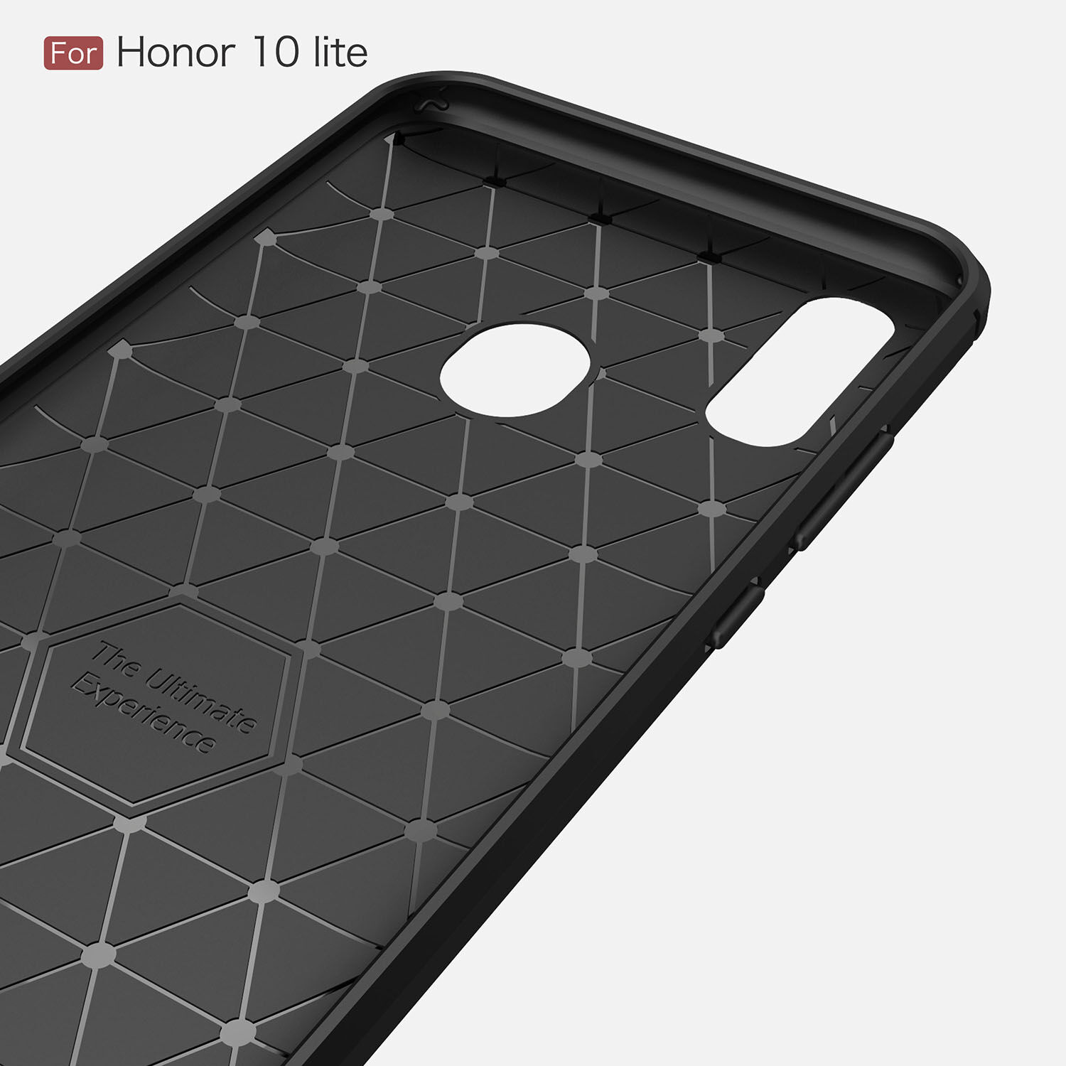 Kryt s broušenou a karbonovou texturou pro Honor 10 Lite / Huawei P Smart (2019) - tmavě modrý