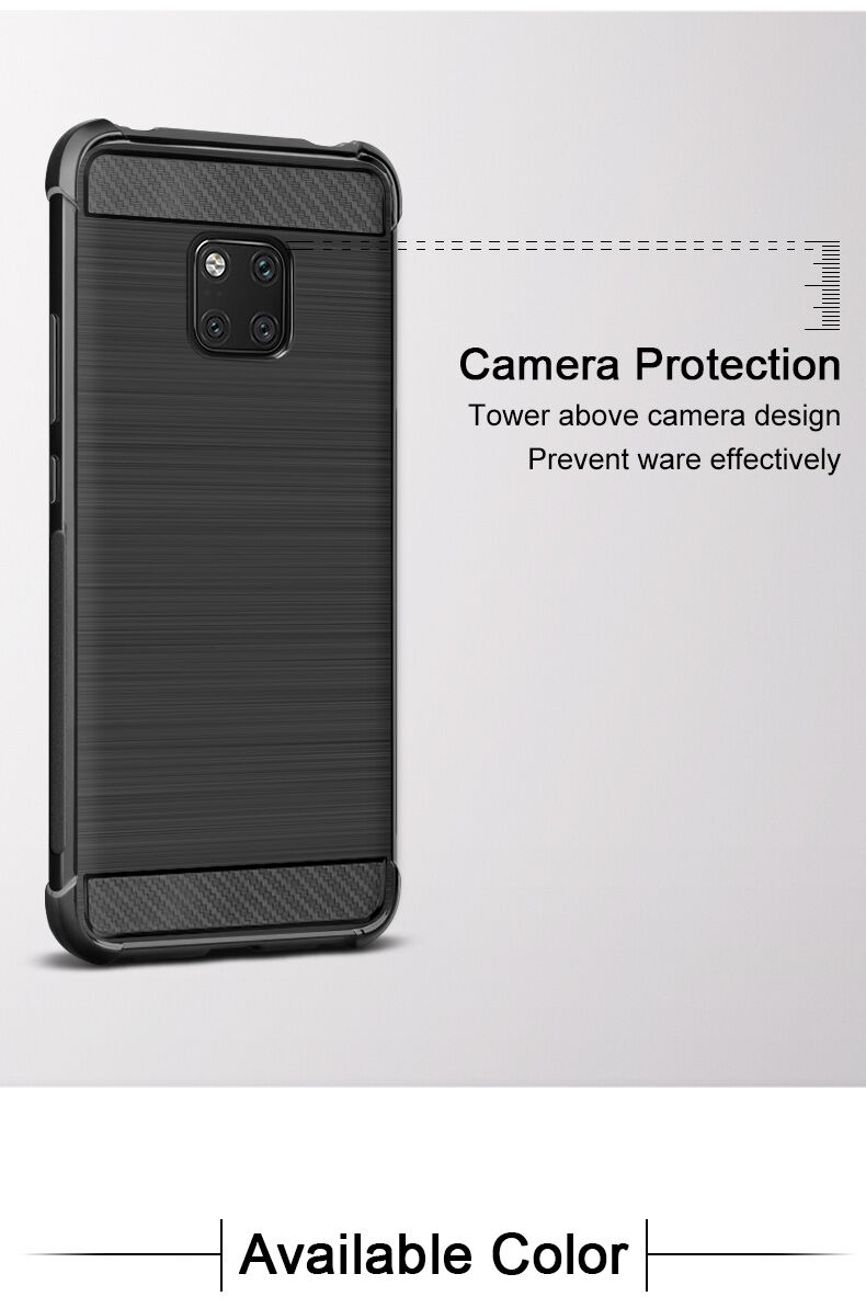 Imak kryt s broušenou a karbonovou texturou pro Huawei Mate 20 Pro - černý