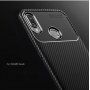 Plastový kryt s texturou karbonu pro Huawei Nova 3i - tmavěmodrý