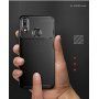 Plastový kryt s texturou karbonu pro Huawei Nova 3i - tmavěmodrý