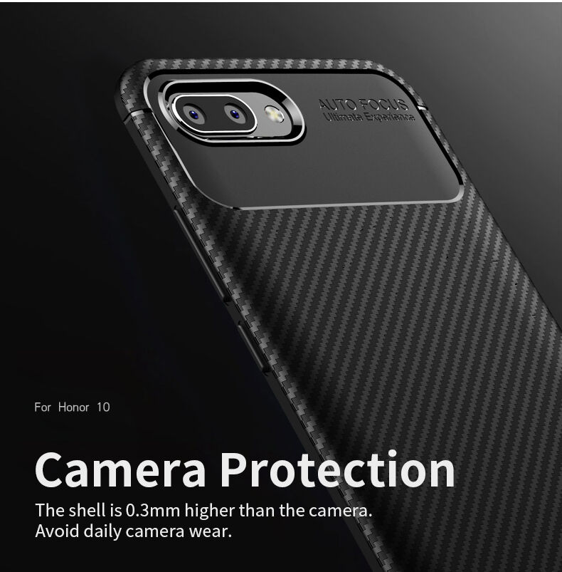 Ipaky plastový kryt s texturou karbonu pro Honor 10 - černý