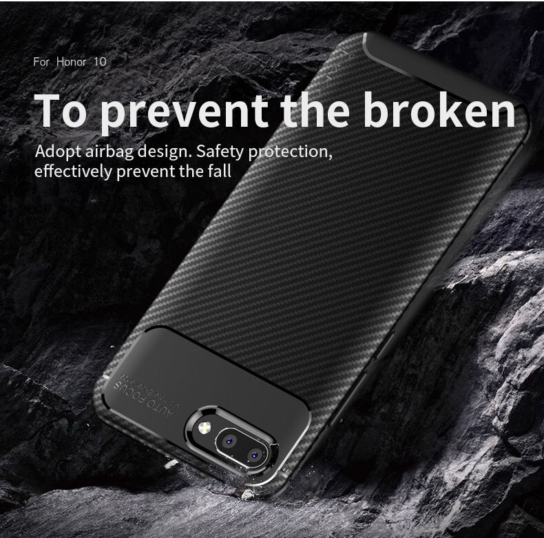 Ipaky plastový kryt s texturou karbonu pro Honor 10 - černý