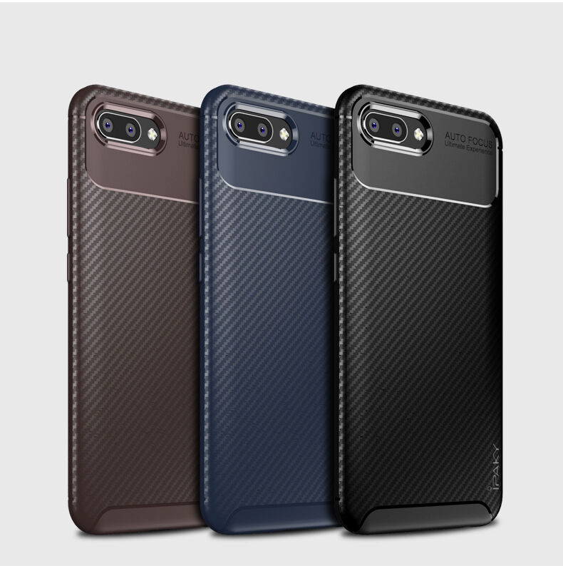 Ipaky plastový kryt s texturou karbonu pro Honor 10 - černý