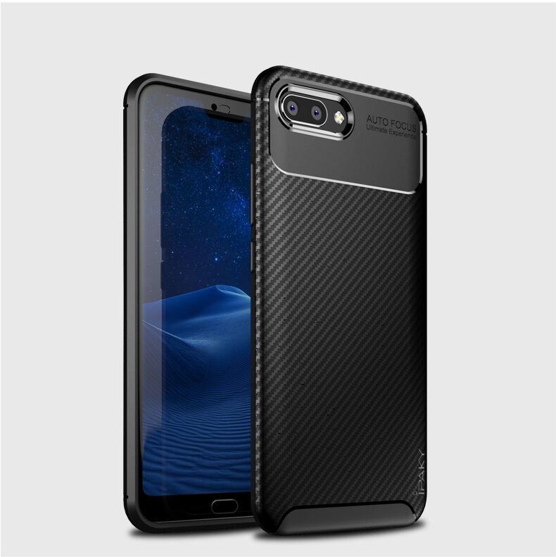 Ipaky plastový kryt s texturou karbonu pro Honor 10 - černý