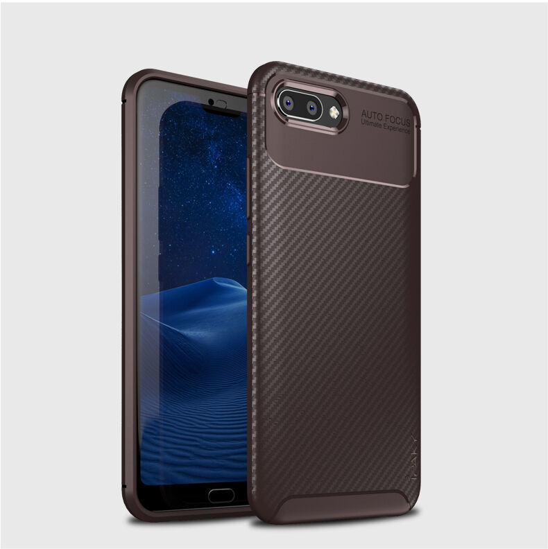 Ipaky plastový kryt s texturou karbonu pro Honor 10 - černý