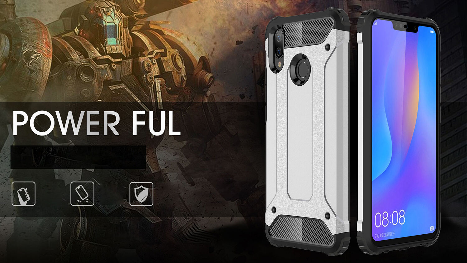 Super odolný kryt Armor pro Huawei Nova 3i - růžovozlatý