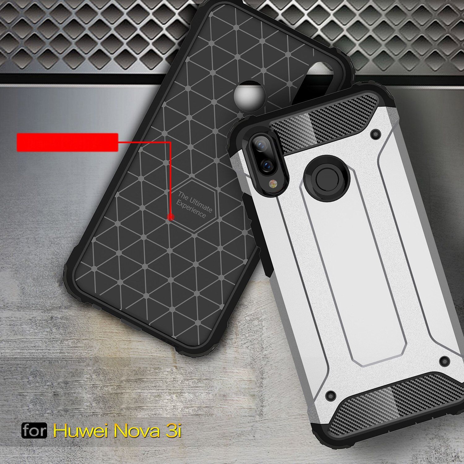 Super odolný kryt Armor pro Huawei Nova 3i - růžovozlatý