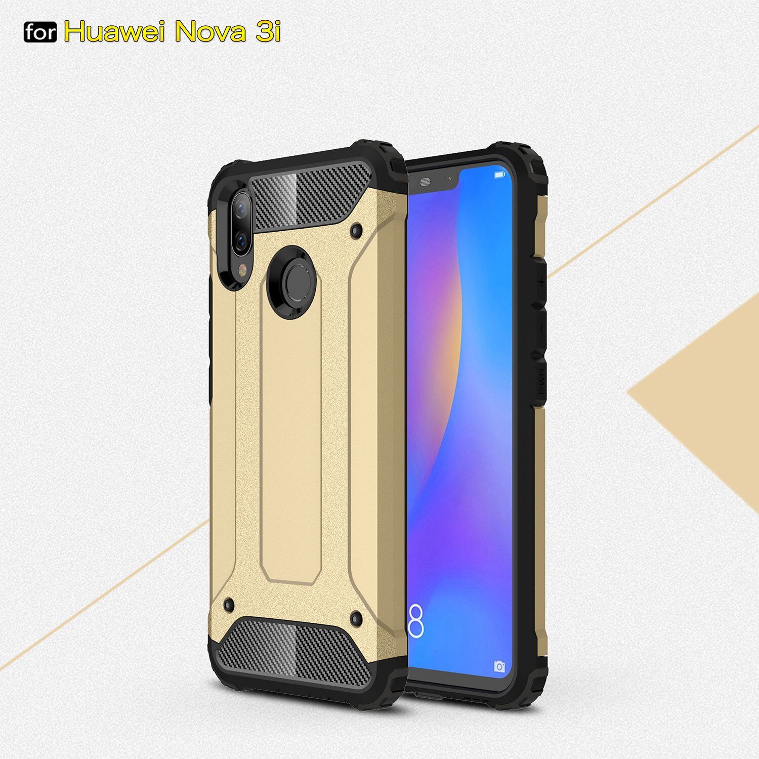 Super odolný kryt Armor pro Huawei Nova 3i - růžovozlatý