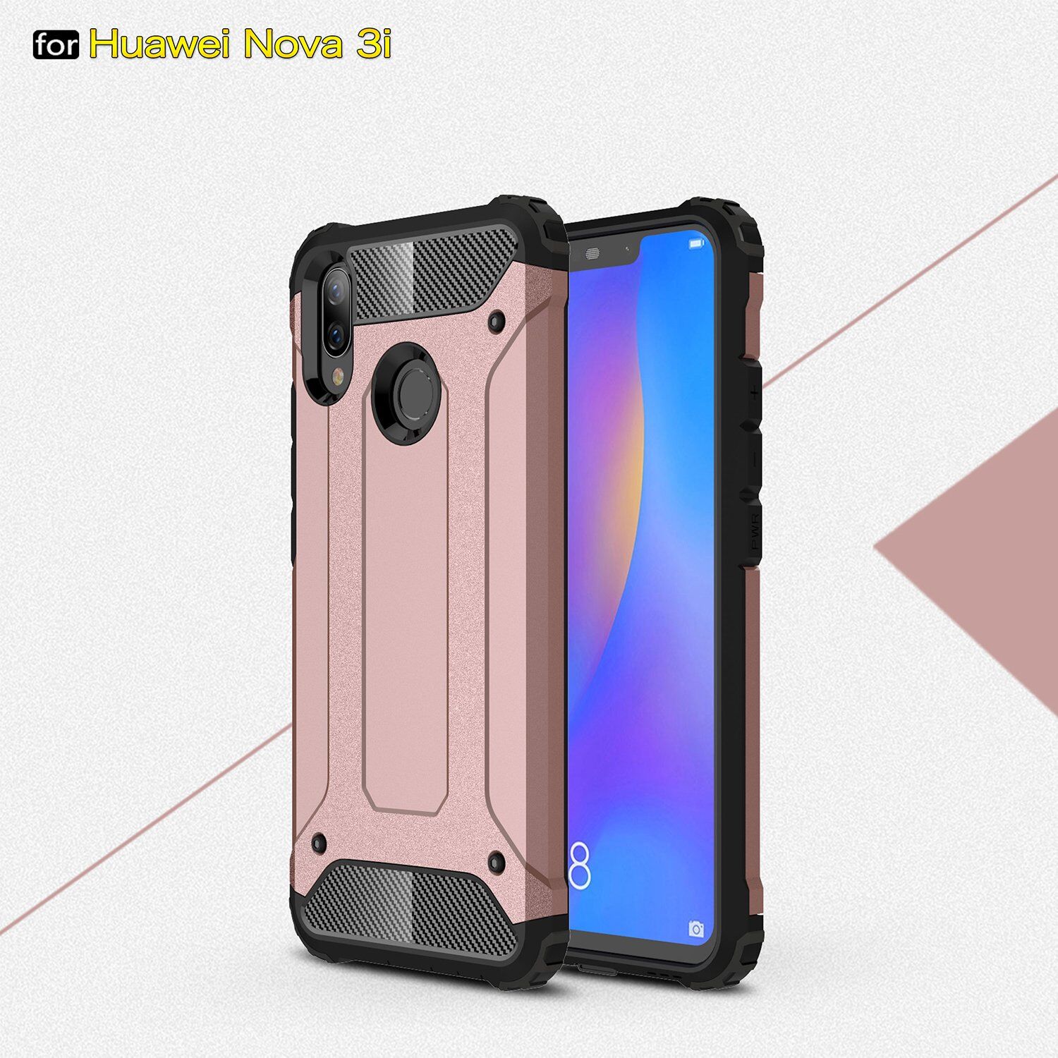 Super odolný kryt Armor pro Huawei Nova 3i - růžovozlatý