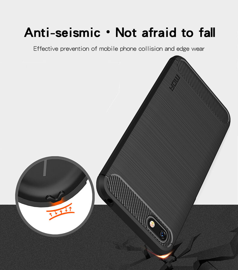 Mofi plastový kryt s broušenou texturou pro Huawei Y5 (2018) - červený