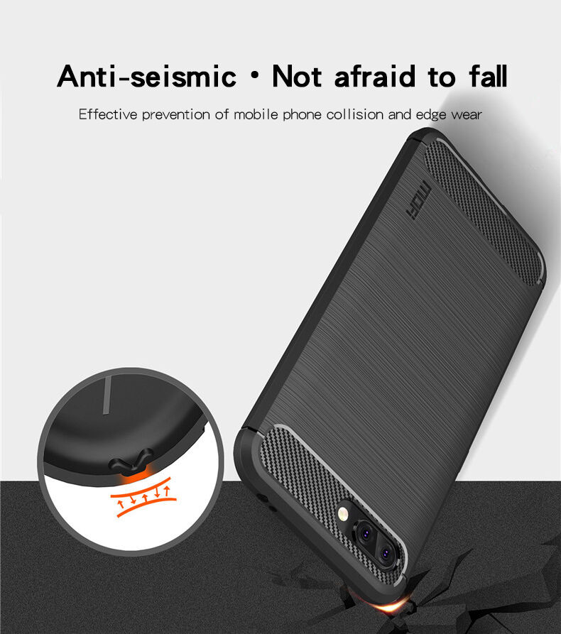 Mofi plastový kryt s broušenou texturou pro Honor 10 - červený