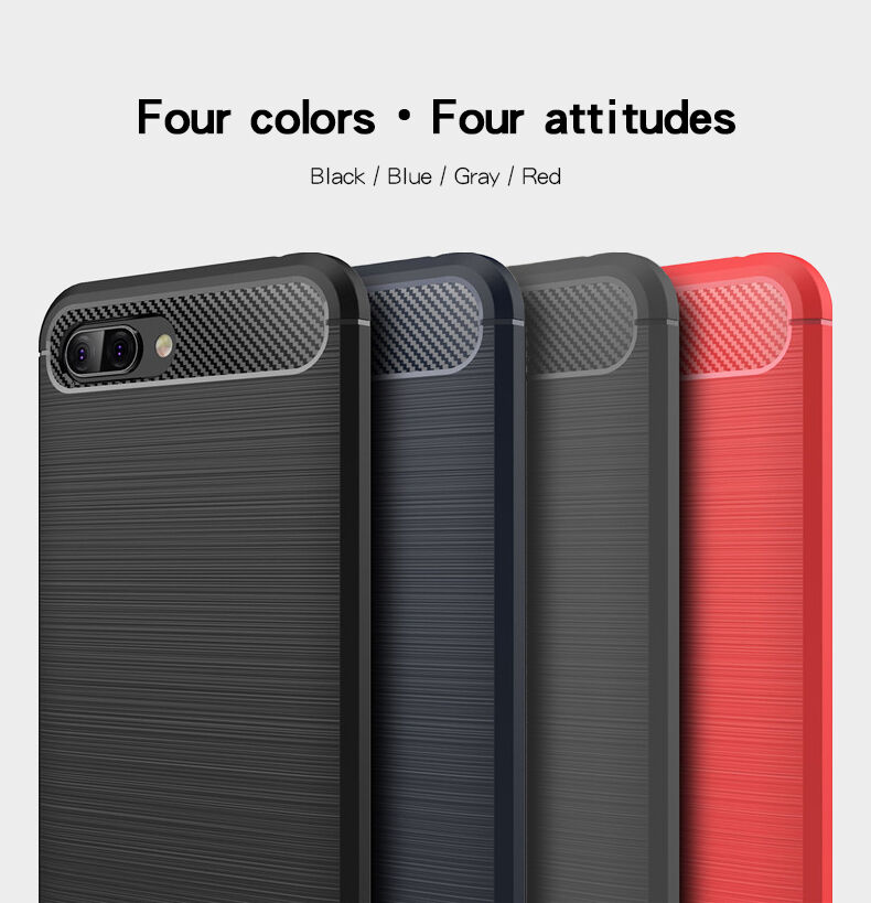 Mofi plastový kryt s broušenou texturou pro Honor 10 - červený