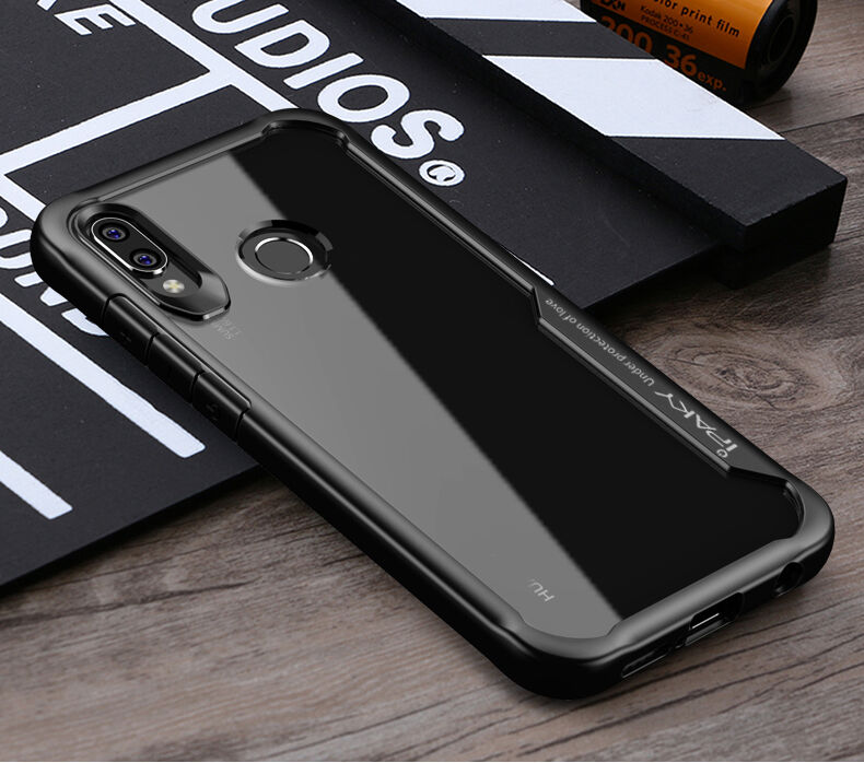 Ipaky čirý kryt s rámečkem pro Huawei Nova 3 - červený