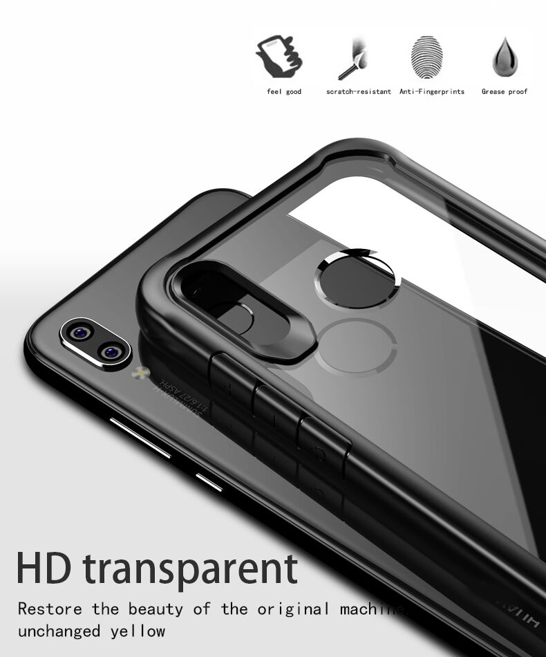 Ipaky čirý kryt s rámečkem pro Huawei Nova 3 - černý