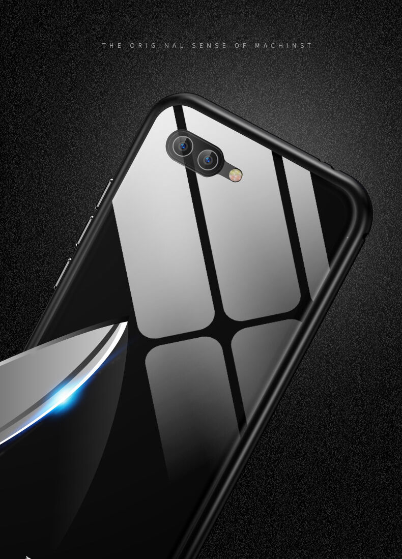 Luphie kovový rámeček s tvrzeným sklem pro Honor 10 - černý / transparentní