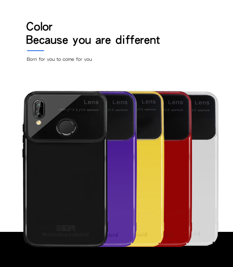 Mofi zadní kryt z plastu a skla pro Huawei P20 Lite - červený