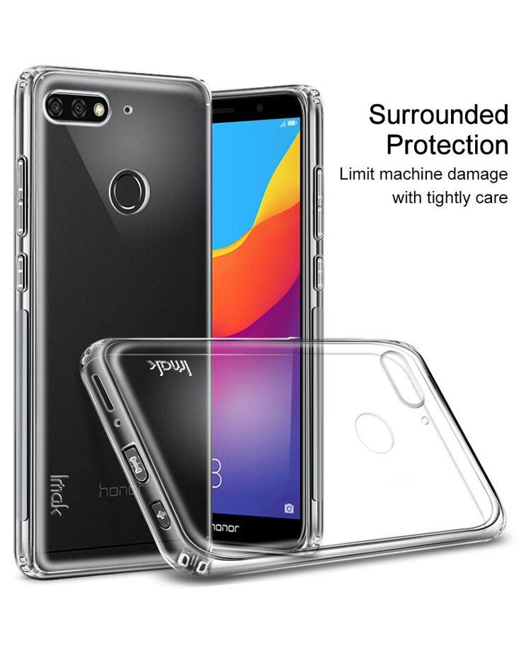 Imak nárazuvzdorný kryt s ochranou displeje pro Huawei Y7 Prime (2018) - transparentní