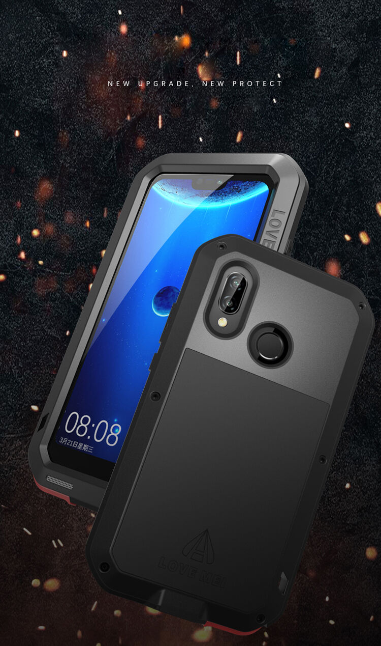 Love Mei kovový super odolný kryt pro Huawei P20 Lite - černý