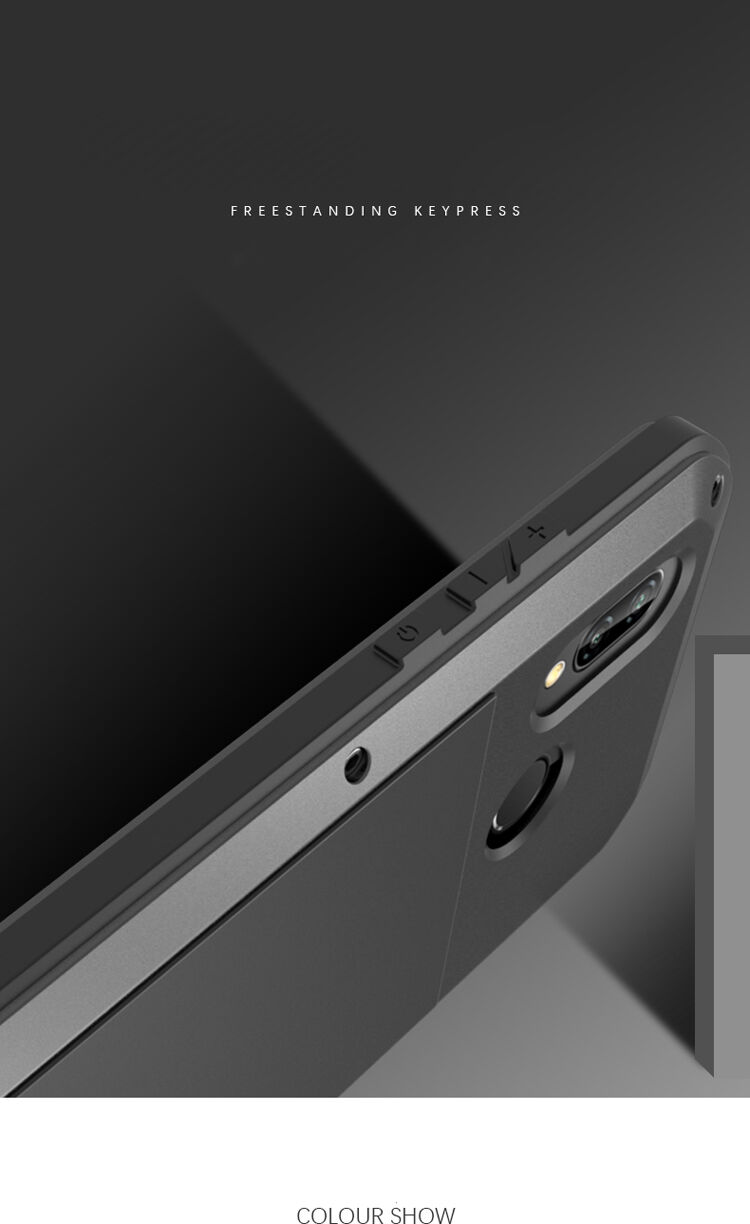 Love Mei kovový super odolný kryt pro Huawei P20 Lite - černý