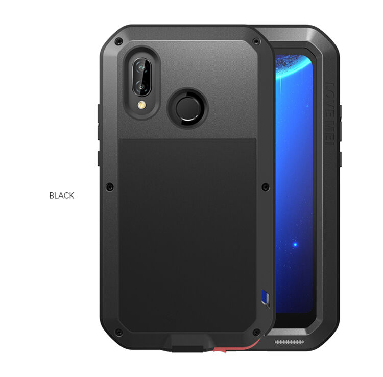Love Mei kovový super odolný kryt pro Huawei P20 Lite - černý
