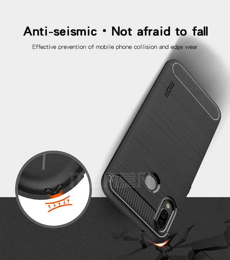 Mofi plastový kryt s broušenou texturou pro Huawei P20 Lite - červený