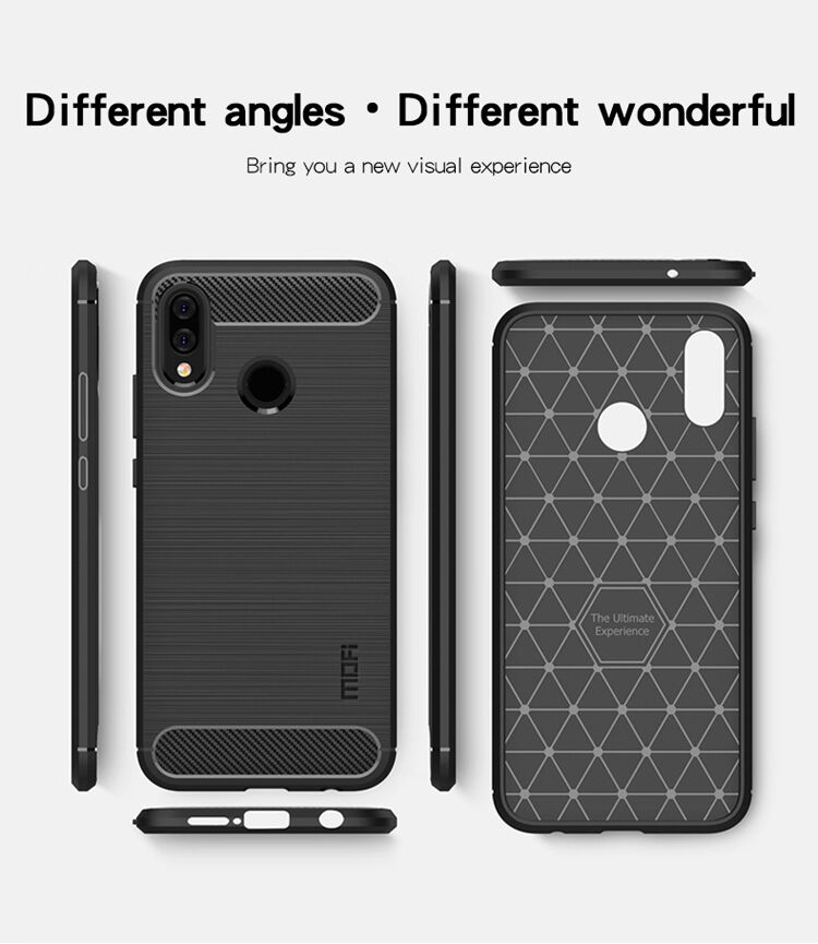 Mofi plastový kryt s broušenou texturou pro Huawei P20 Lite - černý