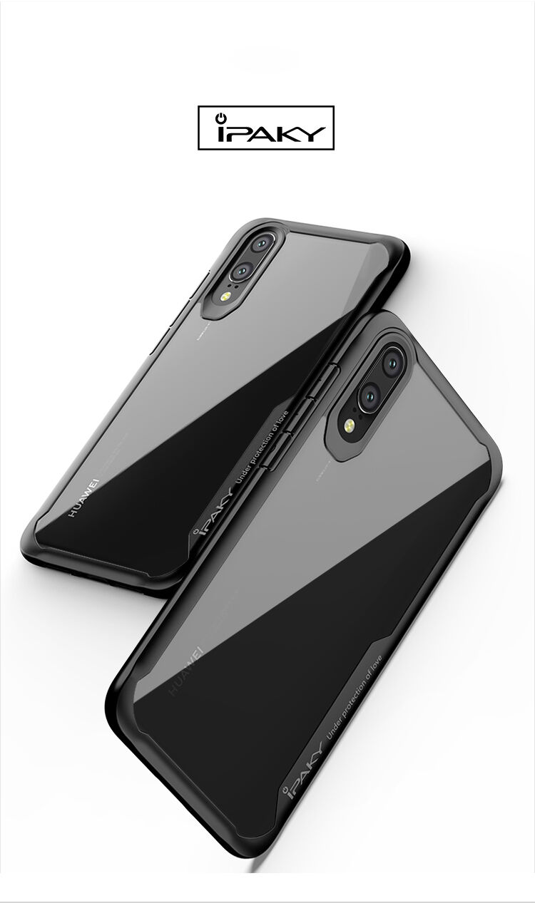 Ipaky čirý kryt s rámečkem pro Huawei P20 Lite - černý