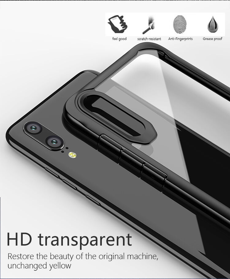 Ipaky čirý kryt s rámečkem pro Huawei P20 Lite - černý