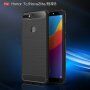 Plastový kryt s broušenou texturou pro Huawei Y7 Prime (2018) - černý