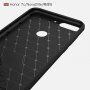 Plastový kryt s broušenou texturou pro Huawei Y7 Prime (2018) - černý