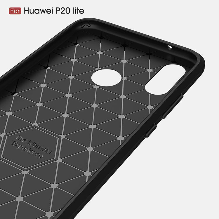 Plastový kryt s broušenou texturou pro Huawei P20 Lite - tmavěmodrý