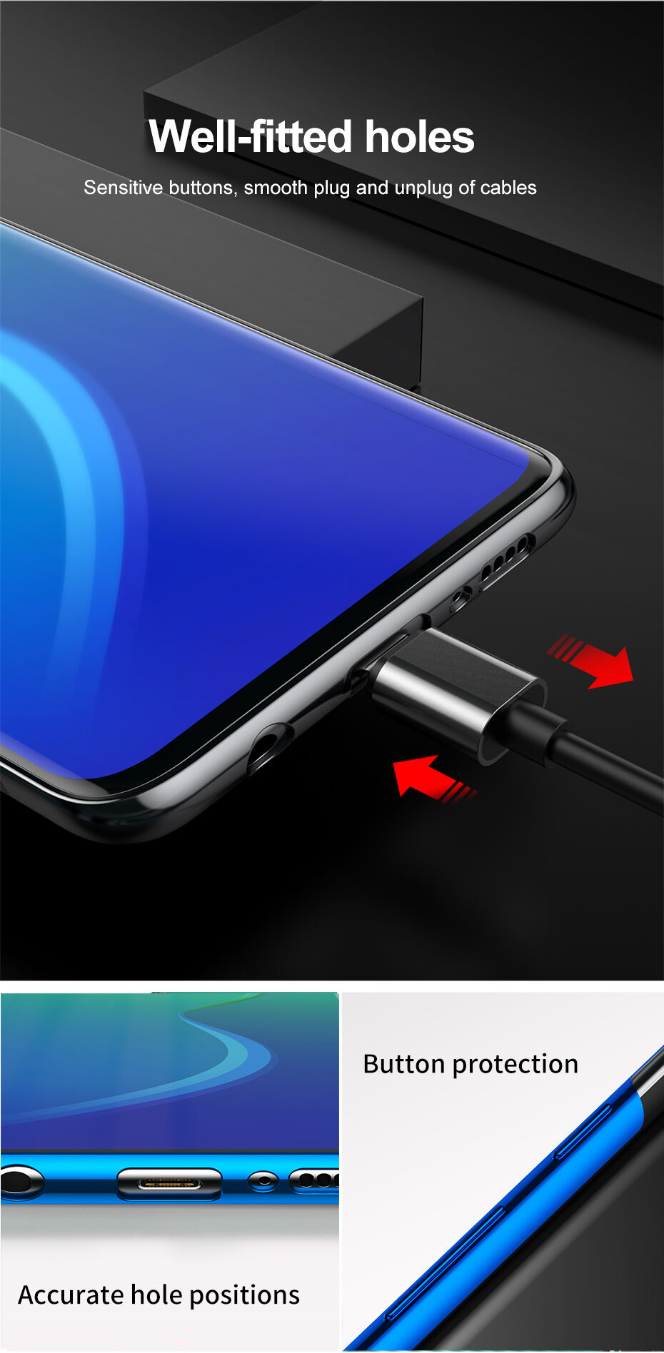 Baseus plastový čirý kryt s rámečkem pro Samsung Galaxy S10 - černý